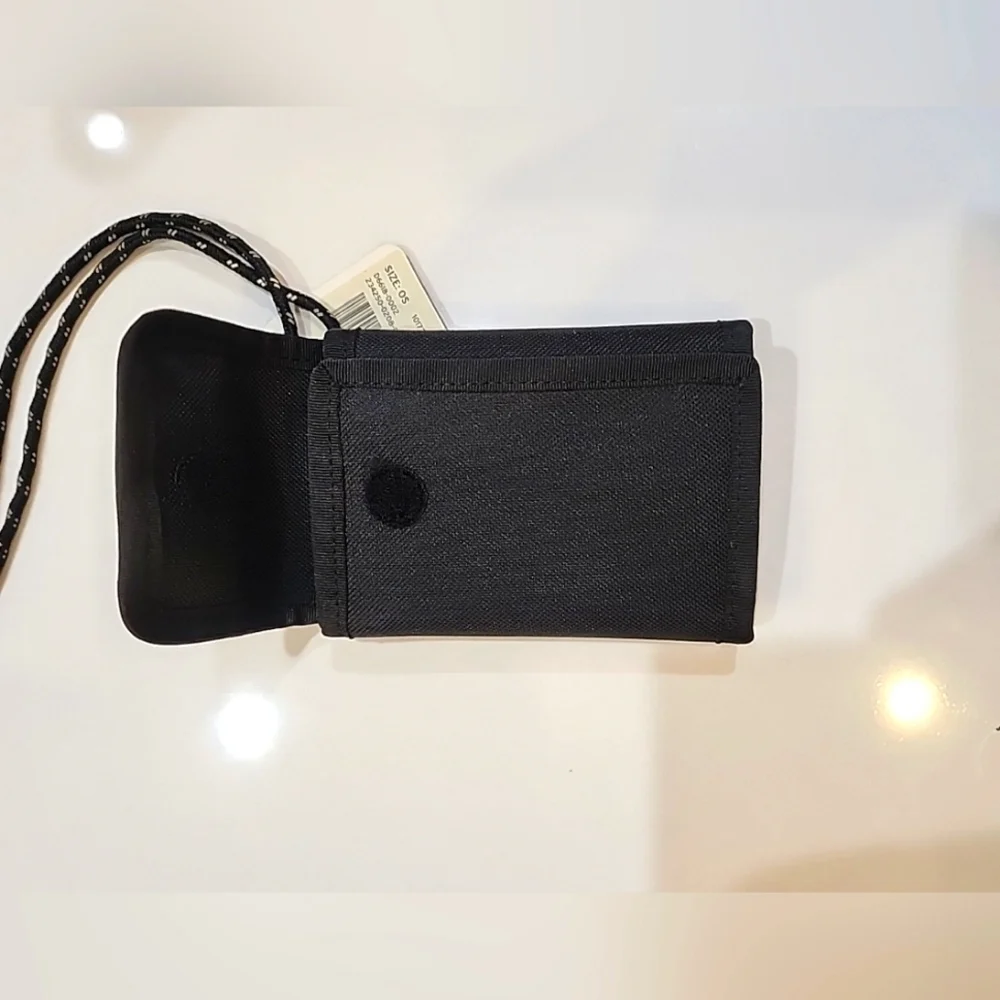 Mens Levi's Secure Tri-fold Wallet Black Tall Polyester Coin Wallets Pouch